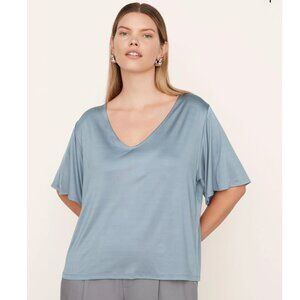 NEW - Vince Flutter-Sleeve V-Neck Popover